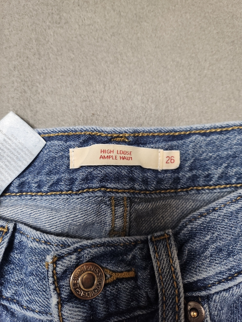 Levi's “High Loose” Premium Blue Denim Jeans - Picture 3 of 16